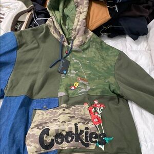 Men’s Camo Hoodie - Green and Blue